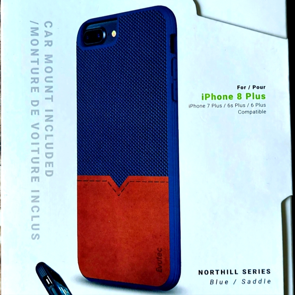 IPhone 8 phone plus case - BLUE/SADDLE